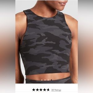 Athleta Conscious Crop Small Black Camo